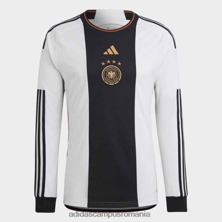 adidas campus romania tricou acasă cu mânecă lungă germania 22 alb adidas bărbați alb J266N21170