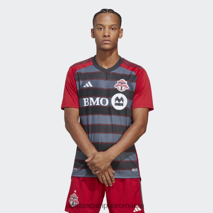 adidas campus romania tricou acasă toronto fc 23/24, gri solid bărbați gri/rosu solid J266N26149