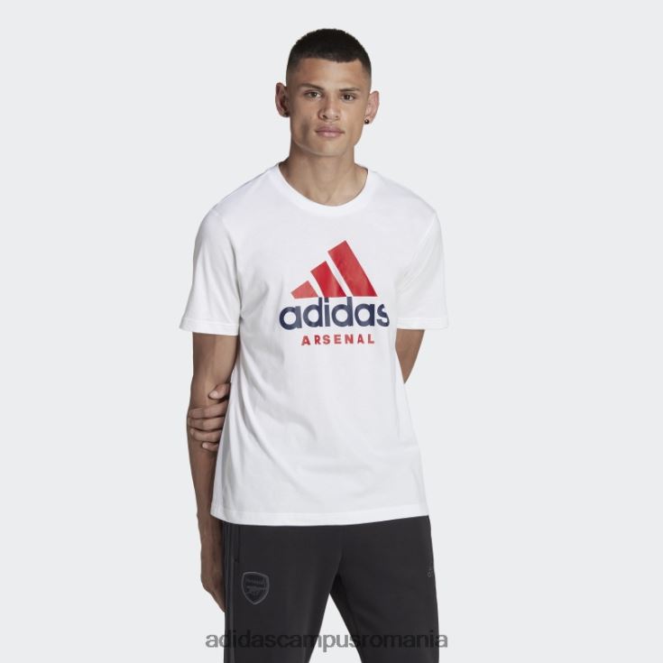 adidas campus romania tricou alb arsenal DNA bărbați alb J266N213589