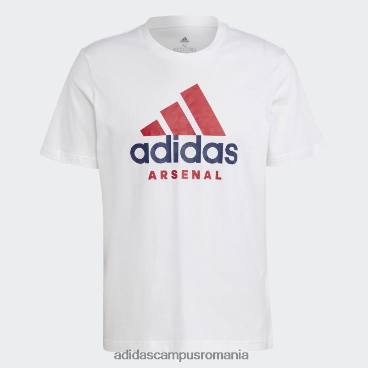 adidas campus romania tricou alb arsenal DNA bărbați alb J266N213589