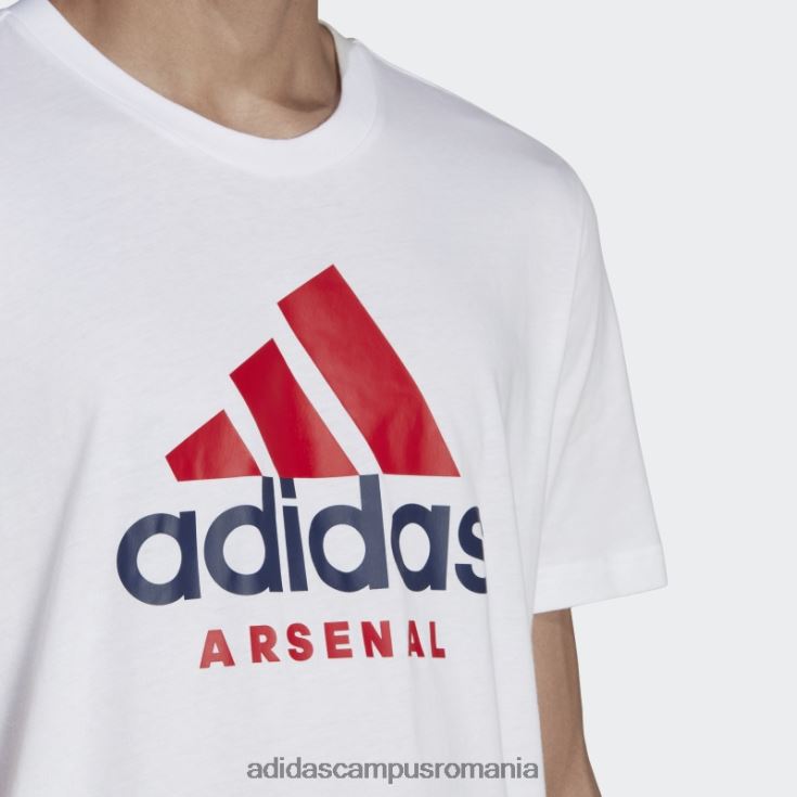 adidas campus romania tricou alb arsenal DNA bărbați alb J266N213589
