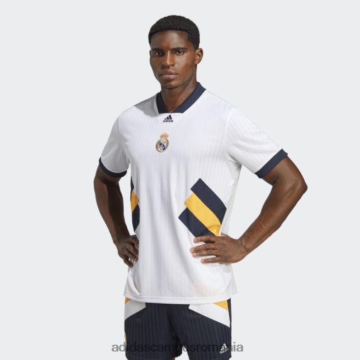 adidas campus romania tricou alb cu icoana real madrid bărbați alb J266N26004
