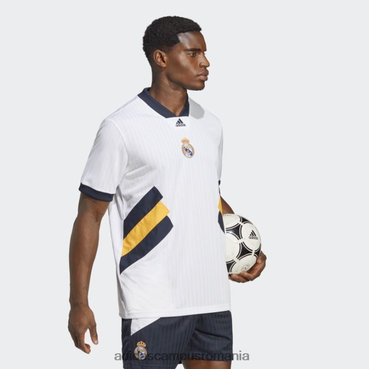 adidas campus romania tricou alb cu icoana real madrid bărbați alb J266N26004