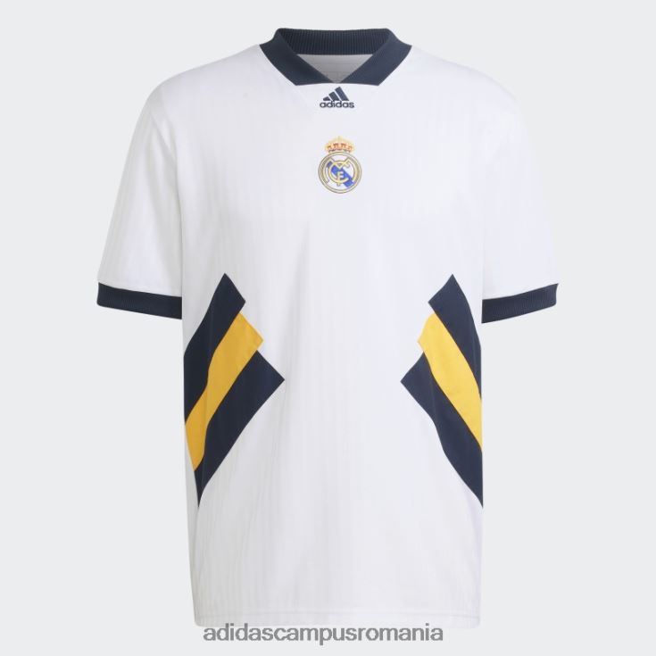 adidas campus romania tricou alb cu icoana real madrid bărbați alb J266N26004