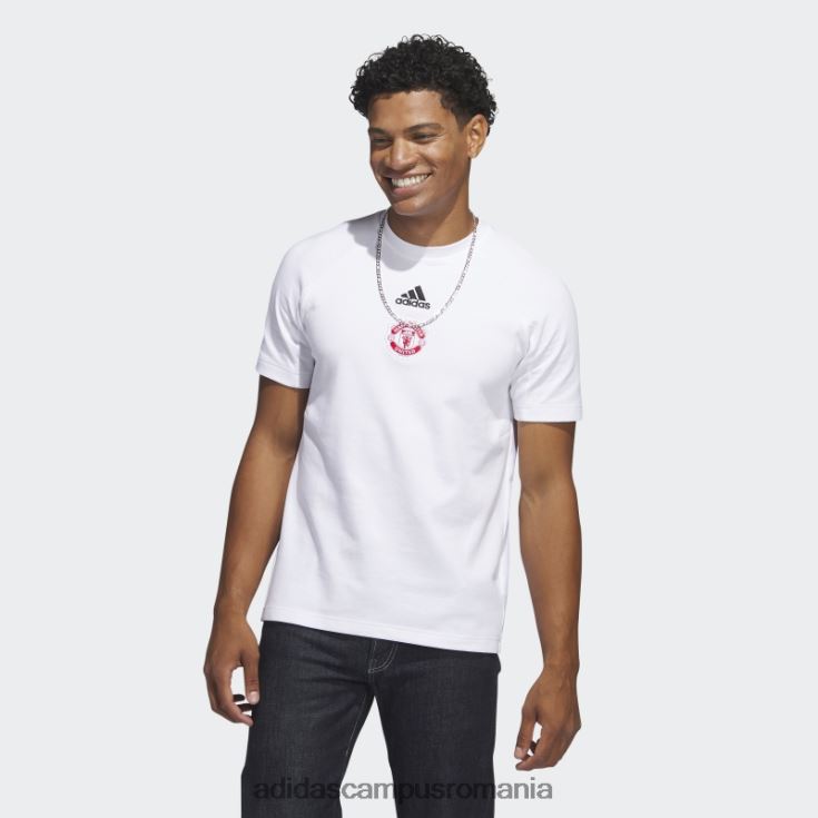 adidas campus romania tricou alb de călătorie manchester united bărbați alb J266N214320
