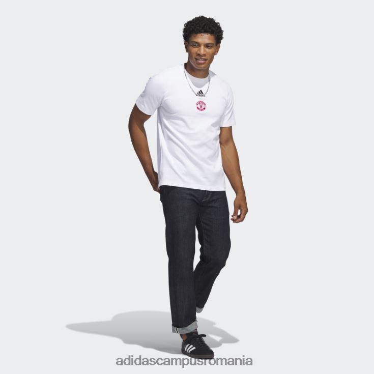 adidas campus romania tricou alb de călătorie manchester united bărbați alb J266N214320