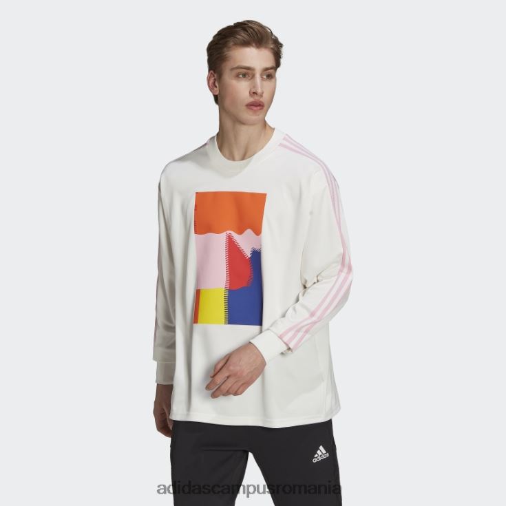 adidas campus romania tricou alb de portar icon belgia bărbați alb/roz adevărat J266N27192