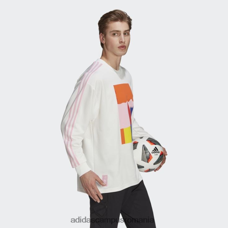 adidas campus romania tricou alb de portar icon belgia bărbați alb/roz adevărat J266N27192