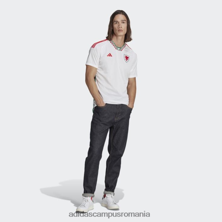 adidas campus romania tricou alb deplasare gales 22 bărbați alb J266N21238