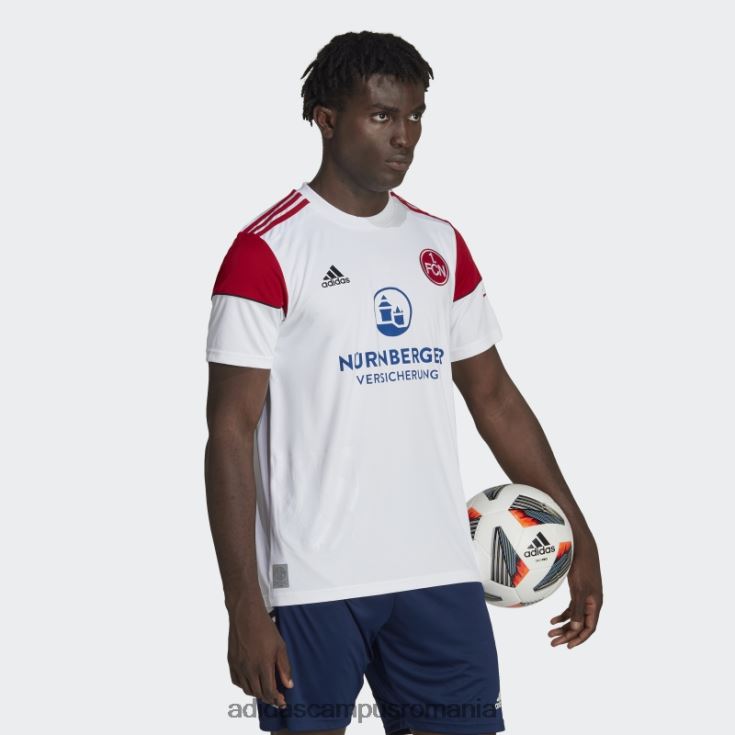 adidas campus romania tricou alb fc Nürnberg 22/23 deplasare adidas bărbați alb roșu J266N214355