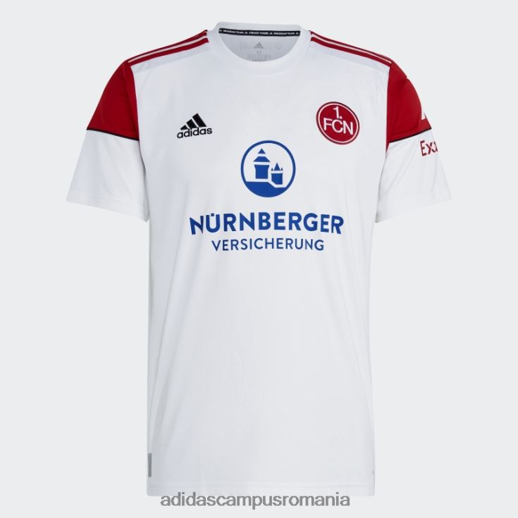 adidas campus romania tricou alb fc Nürnberg 22/23 deplasare adidas bărbați alb roșu J266N214355