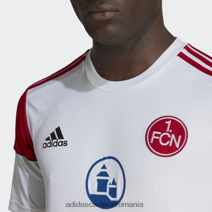 adidas campus romania tricou alb fc Nürnberg 22/23 deplasare adidas bărbați alb roșu J266N214355