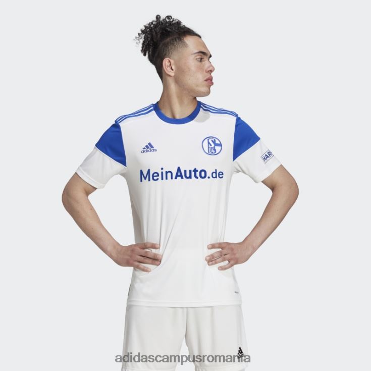 adidas campus romania tricou alb fc Schalke 04 22/23 deplasare adidas bărbați alb/albastru îndrăzneț J266N214391