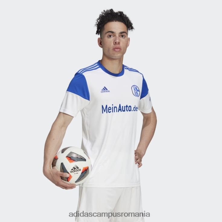 adidas campus romania tricou alb fc Schalke 04 22/23 deplasare adidas bărbați alb/albastru îndrăzneț J266N214391
