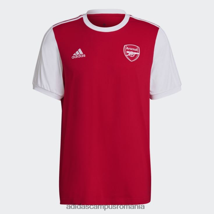 adidas campus romania tricou arsenal 3 dungi stacojiu bărbați stacojiu J266N213729