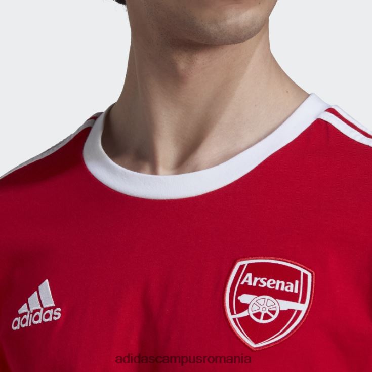 adidas campus romania tricou arsenal 3 dungi stacojiu bărbați stacojiu J266N213729
