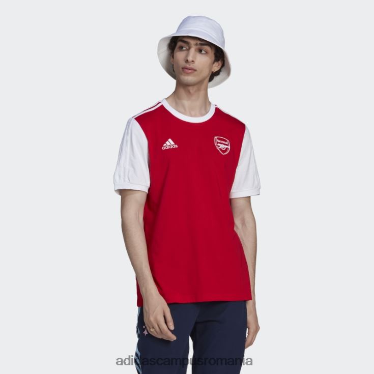 adidas campus romania tricou arsenal cu 3 dungi stacojiu bărbați stacojiu J266N21472