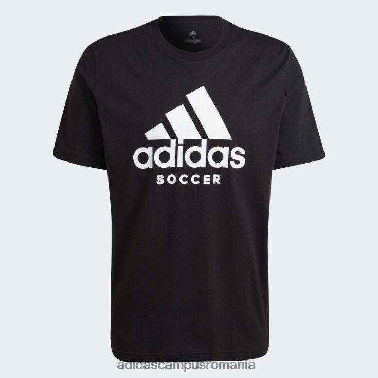 adidas campus romania tricou cu logo de fotbal negru bărbați negru J266N27123