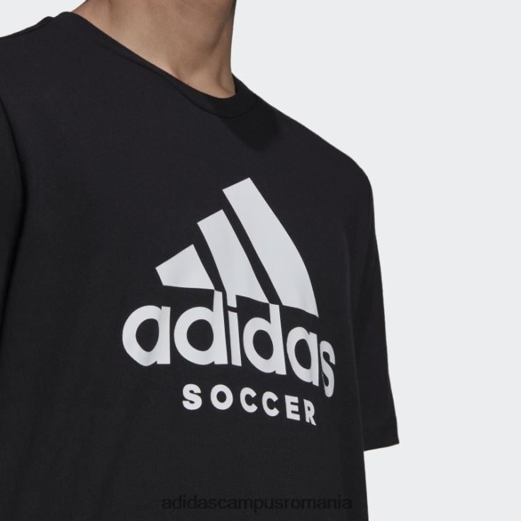 adidas campus romania tricou cu logo de fotbal negru bărbați negru J266N27123