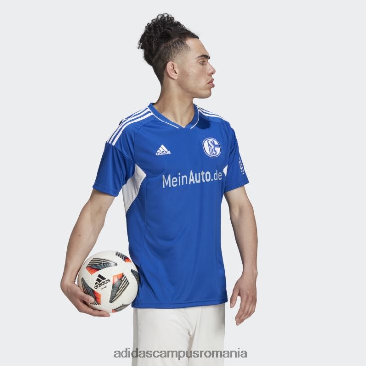 adidas campus romania tricou de acasă albastru regal fc schalke 04 22/23 bărbați albastru regal/alb J266N214200