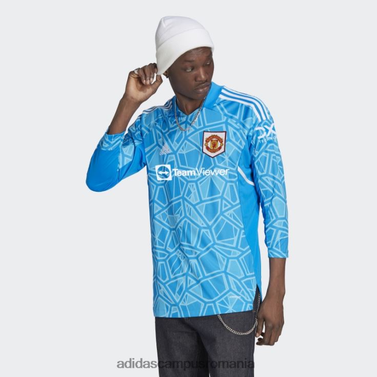adidas campus romania tricou de portar de acasă, de la blue rush, Manchester United 22/23 bărbați papură albastră J266N213456