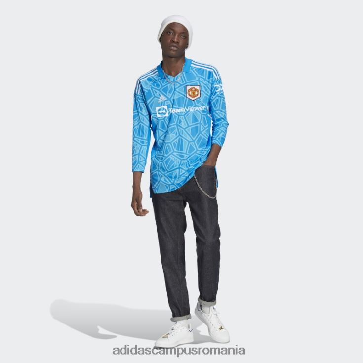 adidas campus romania tricou de portar de acasă, de la blue rush, Manchester United 22/23 bărbați papură albastră J266N213456