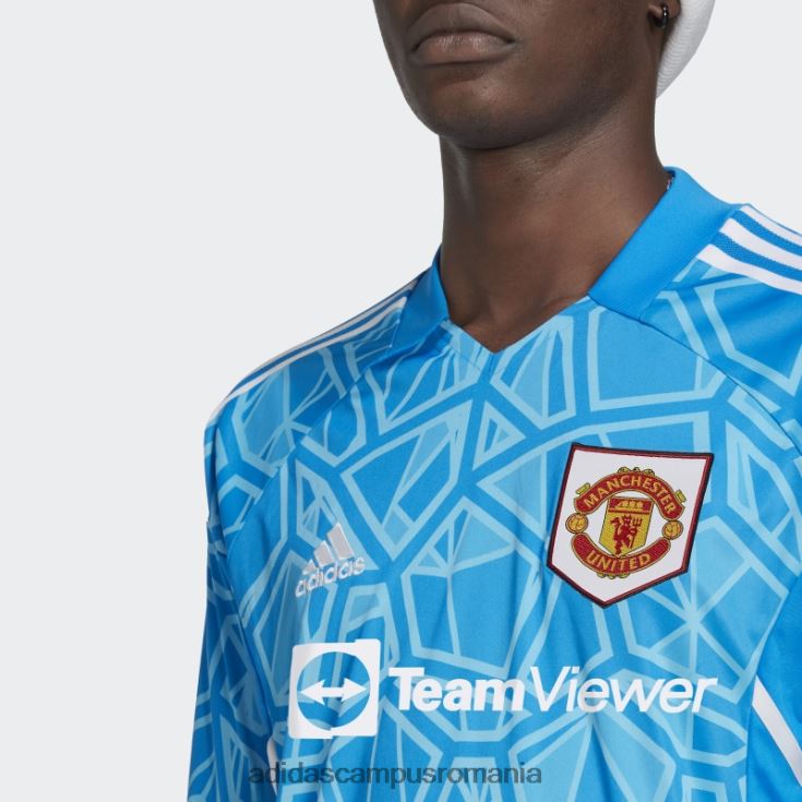 adidas campus romania tricou de portar de acasă, de la blue rush, Manchester United 22/23 bărbați papură albastră J266N213456