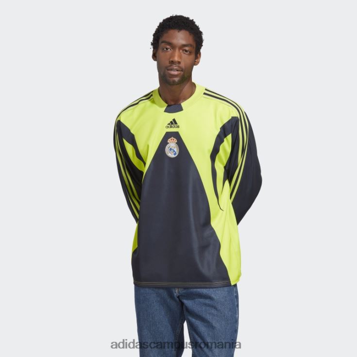 adidas campus romania tricou de portar icoana real madrid bleumarin de noapte bărbați bleumarin de noapte/galben sol J266N25740