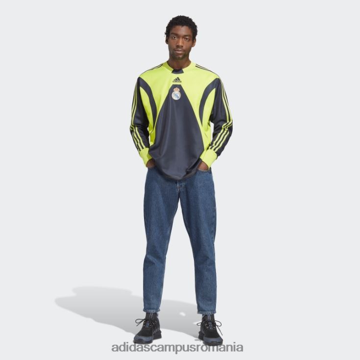 adidas campus romania tricou de portar icoana real madrid bleumarin de noapte bărbați bleumarin de noapte/galben sol J266N25740