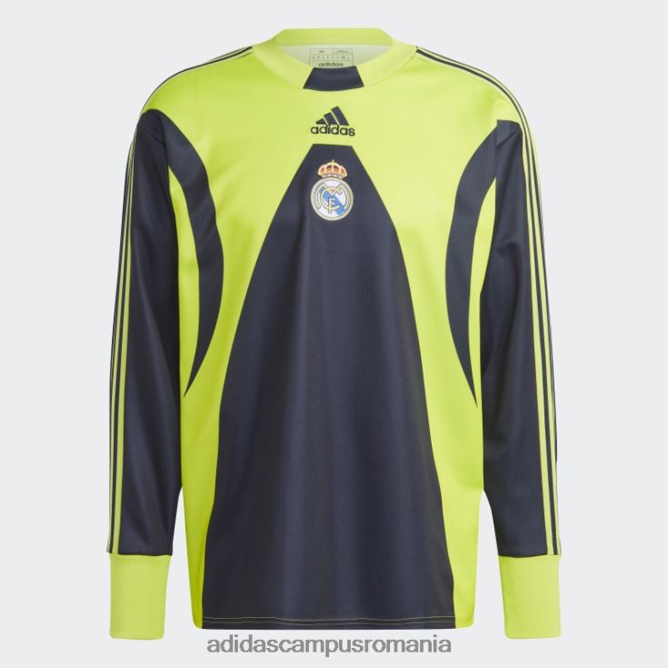 adidas campus romania tricou de portar icoana real madrid bleumarin de noapte bărbați bleumarin de noapte/galben sol J266N25740