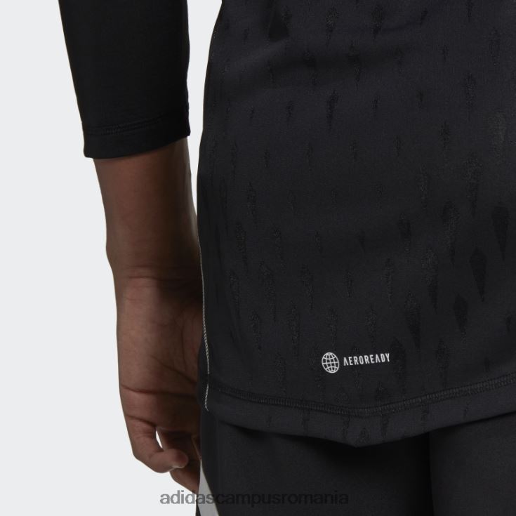 adidas campus romania tricou de portar negru Tiro 23 Pro cu mânecă lungă adidas bărbați negru J266N214097