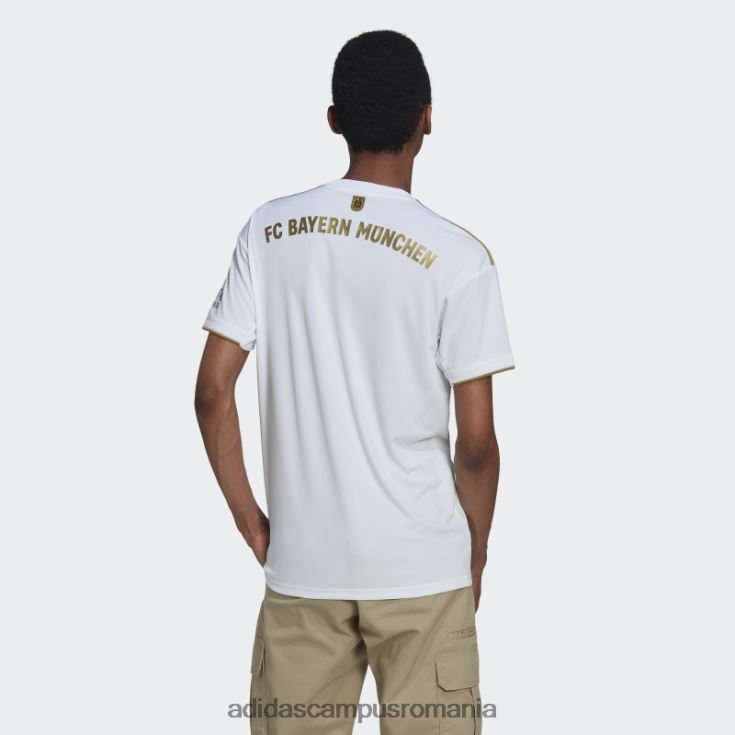 adidas campus romania tricou deplasare fc bayern 21/22 alb bărbați alb/aur de fotbal închis J266N2925