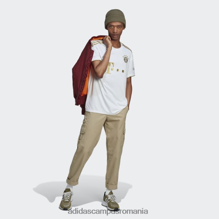 adidas campus romania tricou deplasare fc bayern 21/22 alb bărbați alb/aur de fotbal închis J266N2925