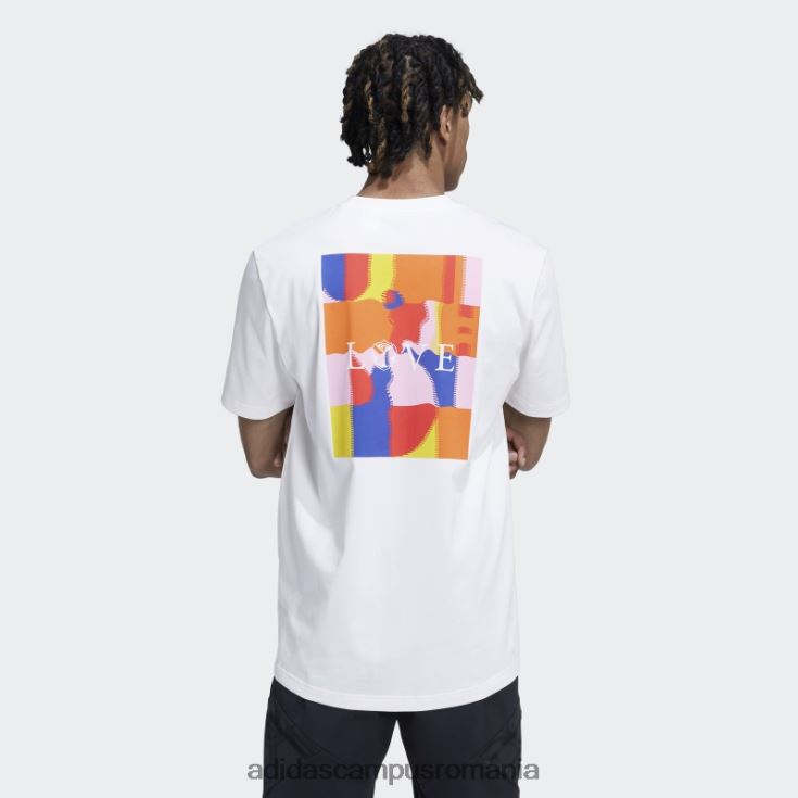 adidas campus romania tricou din bumbac, stil de viață, alb bărbați alb J266N214413