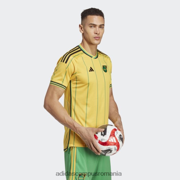 adidas campus romania tricou elegant de acasă Jamaica 23 verde bărbați auriu/verde J266N23625