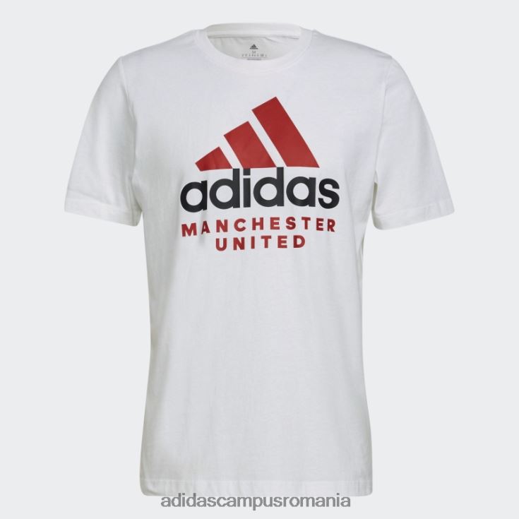 adidas campus romania tricou grafic manchester united dna alb bărbați alb J266N213904