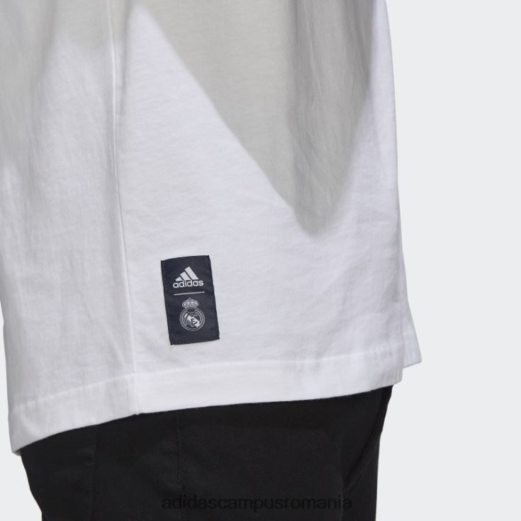 adidas campus romania tricou grafic real madrid alb bărbați alb J266N214161