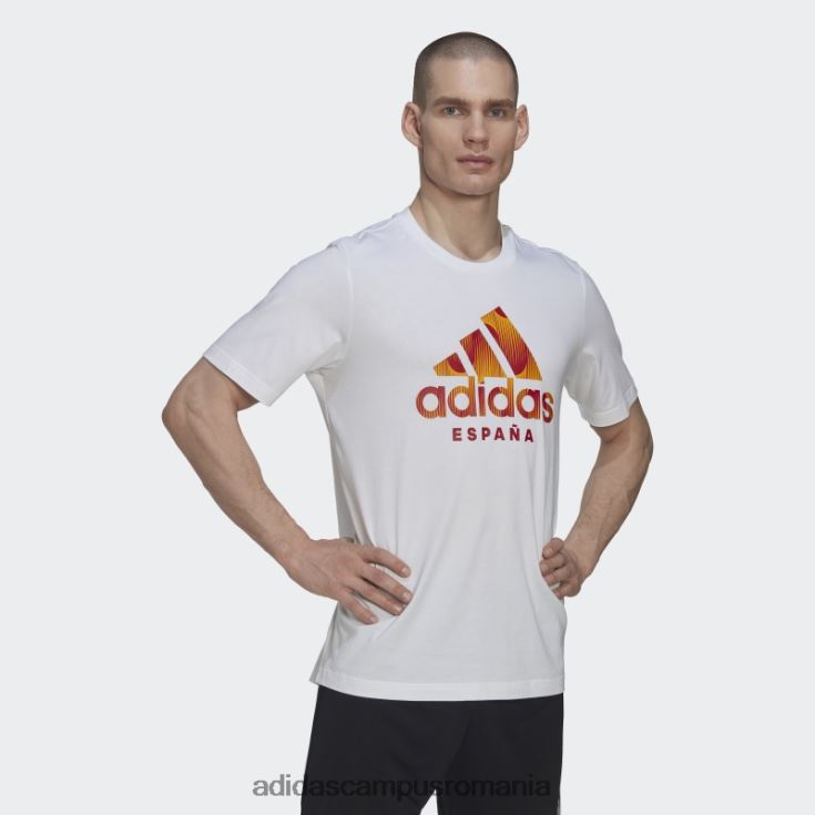 adidas campus romania tricou grafic spania alb bărbați alb J266N26847
