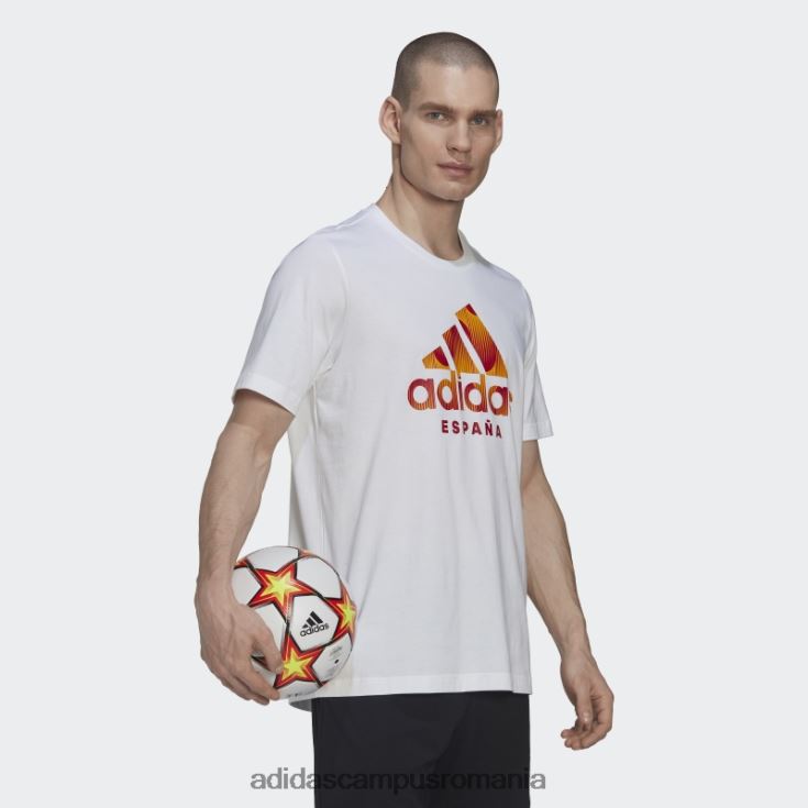adidas campus romania tricou grafic spania alb bărbați alb J266N26847