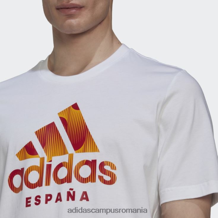 adidas campus romania tricou grafic spania alb bărbați alb J266N26847