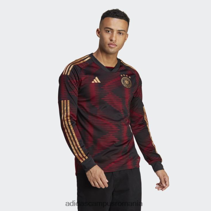 adidas campus romania tricou negru Germania 22 pentru deplasare cu mânecă lungă bărbați negru J266N214345