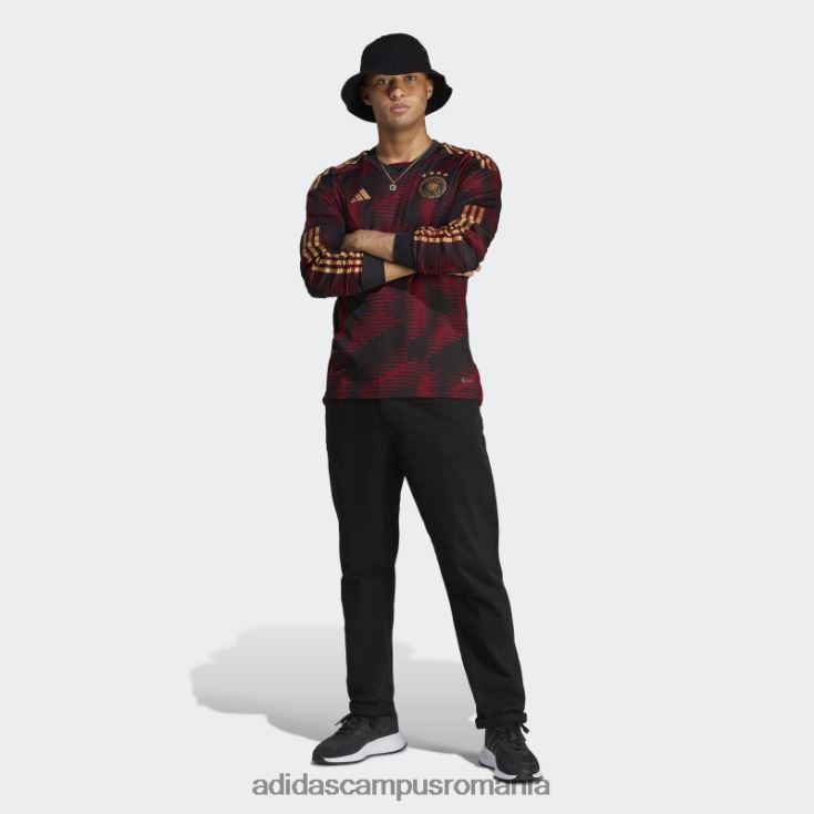 adidas campus romania tricou negru Germania 22 pentru deplasare cu mânecă lungă bărbați negru J266N214345