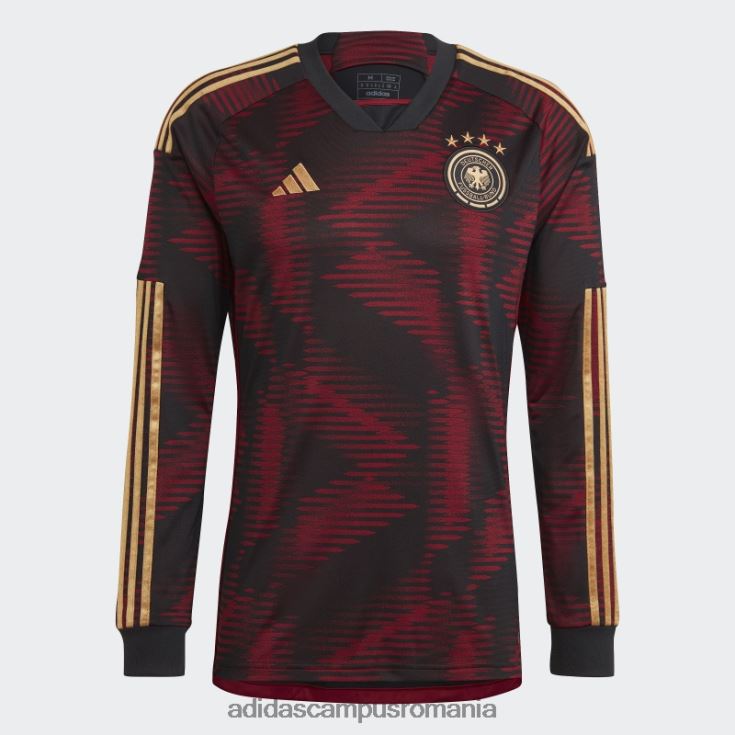 adidas campus romania tricou negru Germania 22 pentru deplasare cu mânecă lungă bărbați negru J266N214345