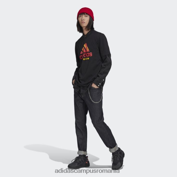 adidas campus romania tricou negru cu grafic belgia bărbați negru J266N26850