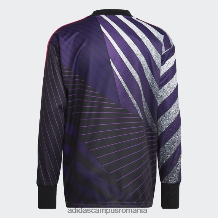 adidas campus romania tricou negru cu iconiță a Germaniei bărbați negru/violet J266N27210