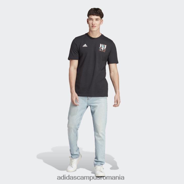 adidas campus romania tricou negru cu pictogramă de fotbal messi bărbați negru J266N26394