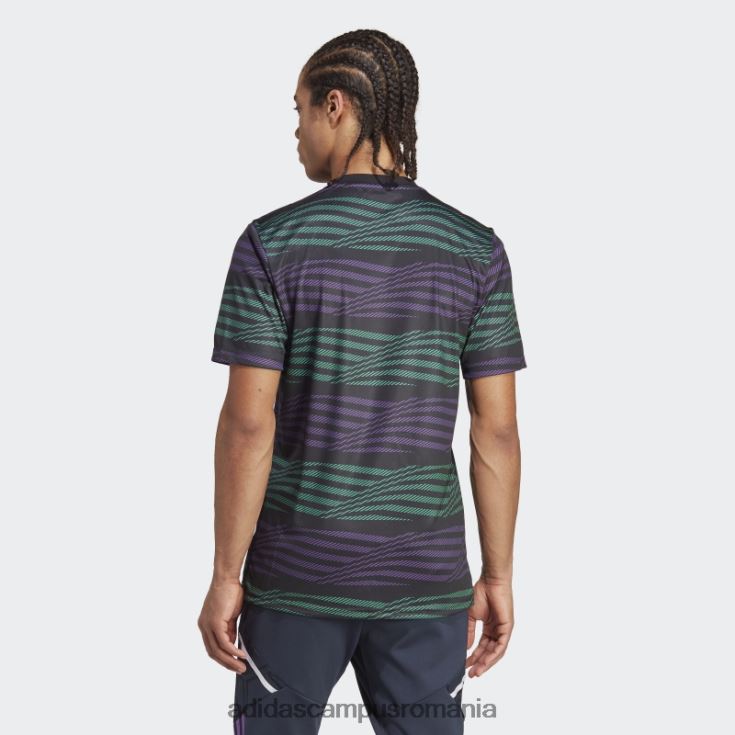 adidas campus romania tricou negru de pre-meci al Real Madrid bărbați negru/violet/verde curte J266N25011