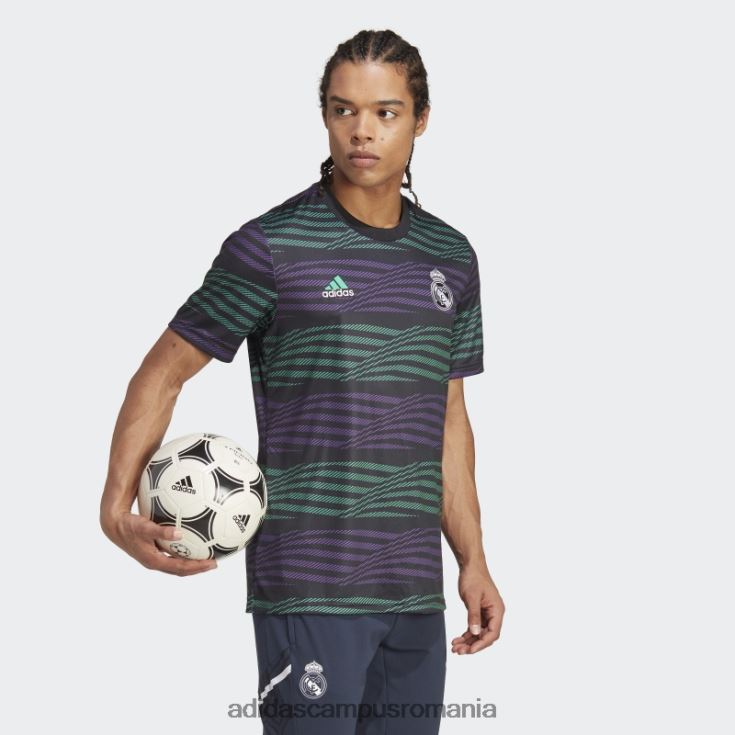 adidas campus romania tricou negru de pre-meci al Real Madrid bărbați negru/violet/verde curte J266N25011