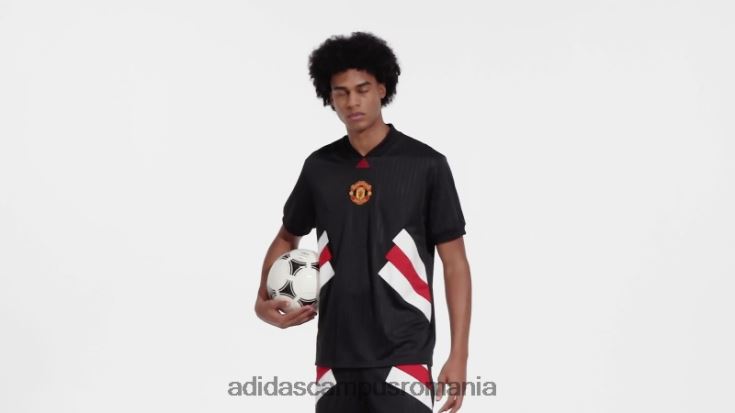 adidas campus romania tricou negru icon manchester united bărbați negru J266N26058