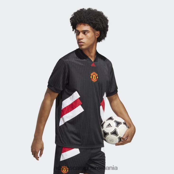 adidas campus romania tricou negru icon manchester united bărbați negru J266N26058